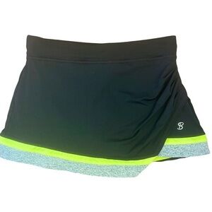 Sofiabella Skort - S black , gray yellow , cotton spandex